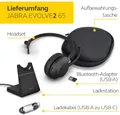 Jabra Evolve2 65 kabelloser Mono Kopfhörer (MS Teams, USB-A) 26599-899-989