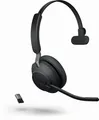 Jabra Evolve2 65 Link380a MS Mono mit Tischladegerät, Schwarz, Bluetooth, NEU