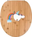 Mr. & Mrs. Panda Klo-Deckel Einhorn Fliegendes Pferd - Transparent - Geschenk, Glitzer, WC Sitz, Toilettendeckel, Erwachsenwerden, bambus, Brille, WC-Sitz, Deko, Spielen