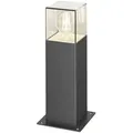Lucande Sockelleuchte Keke, Höhe 30 cm, anthrazit, Aluminium - Schwarz