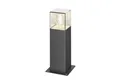 Lucande Außen-Stehlampe Keke, Metall, Schwarz IP44, 1 x 13 W