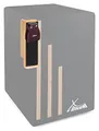 XDrum CK-L Cajon Kastagnette Large Set - Kastagnette aus Holz - Klettstreifen auf der Rückseite - Schrauben einstellbar - Große Ausführung = tiefer Ton - Sparset inklusive Cajon-Accessory Halterung