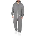 Basisstoff Jumpsuit Basisstoff Sheesh Herren Jumpsuit Overall Onesie Einteiler grau M