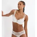 Triumph Minimizer-BH Wild Gardenia Florale verkleinert die Brust optisch, weich, elegant und mit Spitze weiß 85