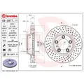BREMBO 2x Bremsscheibe vorne Ø330 Gelocht/innenbel. für Porsche 911 Cabriolet