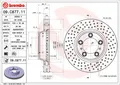 2 x BREMBO 09.C877.11 Bremsscheibe für PORSCHE