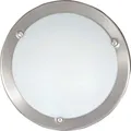 Wand- und Deckenleuchte Ufo Satin Chrom/weiß E27 1x MAX 60W