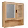 Vicco Badspiegelschrank Liora Bambus/Rattan 56 x 58 cm mit Spiegel