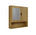 Vicco Badezimmerspiegelschrank Liora, Bambus/Rattan, 56 x 58 cm mit Spiegel (1-St)