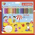 STABILO Dreikant-Buntstifte Trio dick 24er Karton-Etui inkl. Doppelspitzer