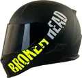 Broken Head BeProud Gelb Motorradhelm + Schwarzes Visier (Größe XS, S, L) : XS (53-54 cm) Größe: XS (53-54 cm)