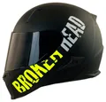 Broken Head Motorradhelm BeProud Gelb (Mit Schwarzem Visier), inklusive 2 Visieren