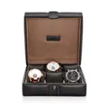 MODALO Gallante Uhrenbox für 6 Uhren – Elegante Uhren Aufbewahrungsbox mit weichem Innenfutter – Stilvolles Design für Damen & Herren (Schwarz)