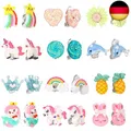 12 Paar Ohrclips für Mädchen, Mädchen Clip On Ohrringe Prinzessinnen Spiel Oh