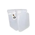 FixedByU Eimer mit Deckel 10L transparent eckig Plastikeimer Lebensmittelecht Luftdicht und Stabil Leere Eimer mit Griff und Deckel Geeignet für Lebensmittelchemie Waschpulver Klebstoffe