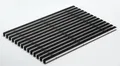 ACO Schuhabstreifermatte Alu schwarz, mit Gummistreifen, 75 x 50 cm