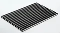 ACO Schuhabstreifermatte Alu schwarz, mit Gummistreifen, 75 x 50 cm