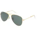 Ray-Ban Junior RJ 9506S AVIATOR Kinder-Sonnenbrille Vollrand Pilot Metall-Gestell, gold