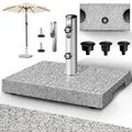 tillvex Sonnenschirm tillvex Granit Sonnenschirmständer, Balkonschirmständer für Schirmstöcke 16-48 mm & 300cm Schirmdurchmesser, Sonnenschirm, Granit Sonnenschirmständer