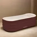 Tubble® Royale Badewanne Aufblasbar Deep Burgundy 255 Liter - Faltbare Badewanne für Erwachsene bis 188 cm, Aufbau in 1min, Für Indoor und Outdoor - Rot