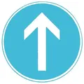 Verkehrsschild, 209-30 Ronde 600 mm Fahrtrichtung geradeaus RAL-Gütezeichen Folie RA1