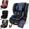 Kidimax® Kindersitz EasyFit – Autositz für Kinder (9-36 kg) – Sicher, Bequem & Verstellbar – Leicht zu installieren, Ideal für lange Fahrt... - Blau