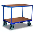 Schwerer Tischwagen 400 kg mit 2 Ladeflächen Typ S + EasySTOP