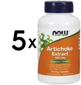 5 x NOW Foods Artichoke Extract, 450mg - 90 vcaps (166,56 EUR/kg)