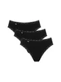 Sloggi Damen Unterhose 24/7 Cotton Lace Tai , Baumwolle, Spitzen-Optik, 3-Pack, 38, Schwarz