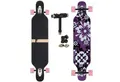 FunTomia Longboard Longboard in 3 Flex Stufen Camber Ahornholz + T-Tool mit LED Rollen, Camber Twin Tip