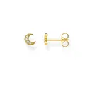 Thomas Sabo Einzel Ohrstecker Mond pavé gold vergoldetes Silber H2133-414-14