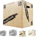 Tunturi Plyo Box, Plyoboxen in 40 x 50 x 60 cm, Sprungbox aus Holz