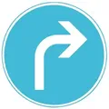 Verkehrsschild, 209 Ronde 600 mm Fahrtrichtung rechts RAL-Gütezeichen Folie RA1