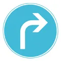 Adco Verkehrszeichen 209 Ronde 600 mm Fahrtrichtung rechts RAL-Gütezeichen Folie RA1