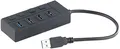 Xystec USB 3 Verteiler: USB-3.0-Hub mit 4 Ports, einzeln schaltbar, bis 5 Gbit/s (Verteiler 3.0, Umschalter, Maus)