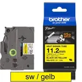 Brother Schriftband HSe-631E, 11,2mm, Länge 1,5m, schwarz auf gelb, Heißschrumpfschlauch