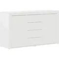 vidaXL Sideboard mit Schubladen Weiß 120 x 36 x 69 cm Holzwerkstoff 3333856