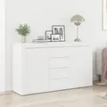 vidaXL Weißes Sideboard Weiß Holz 120 x 36 x 69 cm Stauraum
