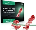 RASENWERK® - Anschlussklemmen für Mähroboter Begrenzungskabel Ladestation - T-Abzweigverbinder Abzweigklemmen Stromdieb - Kompatibel für Gardena, Husqvarna, Worx, Bosch - rot - 10 Stück