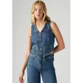 Levi's® Jeansweste BRAIDED VEST mit Ziernähten grau M (38)