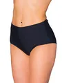 Aquarti Bikinihose Damen mit Hohem Bund – Klassische Bikinihosen für Damen in Großen Größen, Farbe: Schwarz, Größe: 50