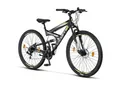 Licorne Bike Strong 2D Premium Mountainbike in 26, 27,5 und 29 Zoll - Fahrrad für Jungen, Mädchen, Damen und Herren - Scheibenbremse vorne und hinten - Shimano 21 Gang-Schaltung - Farbe:Schwarz/Lime;Zoll:29.00