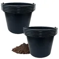 Hossi's Wholesale 10x Baueimer 12l aus Kunststoff, stabile Maurerkübel, Mörtelkübel für Baustelle und Garten