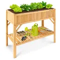AREBOS Hochbeet Holz Ablage Pflanzkasten Frühbeet Gemüse Kräuter Balkon Blumen