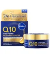 NIVEA Q10 Anti-Falten Nachtcreme, straffende Gesichtspflege mit Q10, Squalan und Bio Argan-Öl, Gesichtscreme für sehr trockene Haut, EXTRA-REICHHALTIG Reichhaltige Nachtpflege (50 ml)