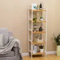 Bambusregal Küchenregal Badregal Bücherregal Standregal mit 5 Ablagen BCB75WN
