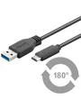 Pro USB-A USB-C - 1m - USB 3.0 - Schwarz