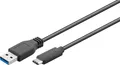 USB 3.0 Kabel A Stecker C Stecker schwarz - Länge: 1,0 m