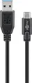 Goobay 67890 USB-C™ auf USB A 3.0 Kabel, schwarz, 1 m - USB 3.0-Stecker (Typ A)