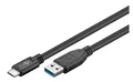 USB 3.0 USB-C Anschlusskabel auf USB A Stecker 1,0m schwarz